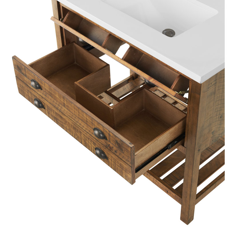 Three Posts™ Grigg 37'' Single Bathroom Vanity with Cultured Marble Top & Reviews Wayfair